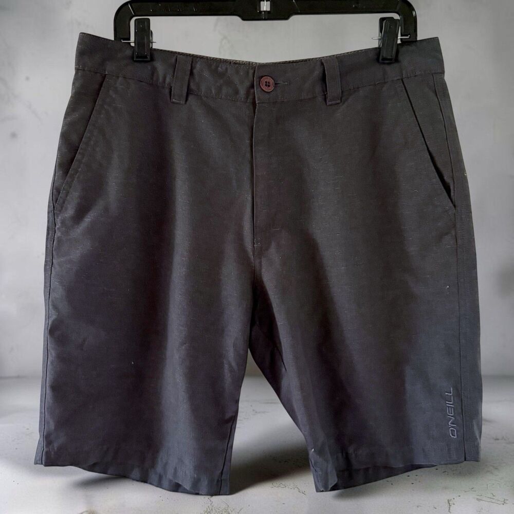 O'Neill Hybrid Walkshorts Mens Size 33 Slate Gray Quick Dry Stretch Shorts 9" - Picture 1 of 15